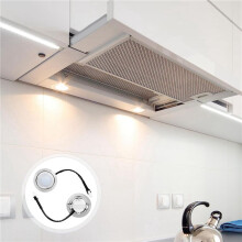 4pcs Stainless Steel Range Hood LED Light Bulbs, 12V Replacement for Kitchen Parts, Silver