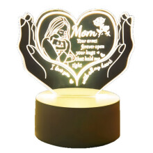 Hand Holding Love Pattern 3D Night Light,Atmosphere Lamp for Thanksgiving,'S Day Romantic LED Bedside Gift Decor