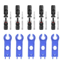 Solar-PV-Anschlussset - 1000 V 30 A Photovoltaik-Modulstecker mit Schraubenschlüssel für 2,5/4/6 mm² Kabel B2
