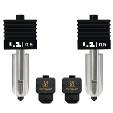 2PCS 0.6mm Hardened Steel Nozzles Hotend Kits for 3D Printer H2D/A1/A1 with Silicone Socks