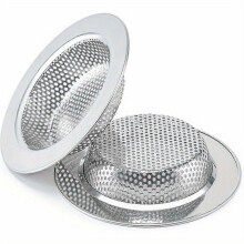 Stainless Steel Sink Strainer 2 Pack, 304 Grade Double-Layer Mesh Drain Basket, 4.3 Inch Fit Most Kitchen Sinks