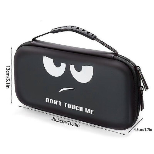 Storage Case "DON'T TOUCH ME" Hard Travel Case, Shock-Resistant for Handheld Game Consoles, Empty Only