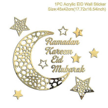 Eid Mubarak Acrylic Wall Stickers Ramadan Decorations for Home Islamic Muslim Decor Ramadan Kareem Sticker Bedroom Wallpaper