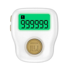 Contador de Dedo Silencioso de 6 Canales, Digital, con Pulsador, Recargable, con Luz Nocturna