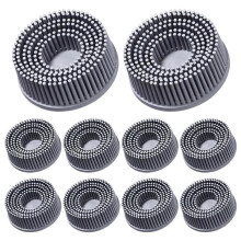 10 Pcs 2 Inch Bristle Disc Grit 120 White Deburring Electric Brush for Metal Polishing