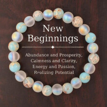 (L0842) Natural Shoushan Stone Bracelet for Women - Gradient Beads Handmade Fashion Jewelry Casual Wear