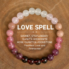 (L1613) Natural Pink Garnet Crystal Bracelet, Trendy Beaded Hand String Jewelry, Multiple Sizes