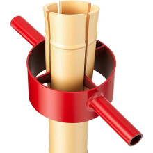 4 Cut Bamboo Splitter 5.5 Inch Bamboo Split Steel Manual Dividing Splitting Tool with Both Side Handle Blade for Farm A