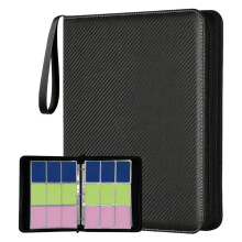 9 Pocket Trading Card Binder, Holds 1080 Cards , Zipper PU Card Folder Holder for , TCG, Baseball, Sports Cards