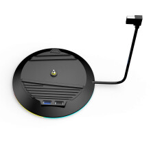 Vertical Stand for PS5 Slim Console Disc & Digital, PS5 Slim Stand Base with RGB Light, USB Ports, for PS5 Slim Versions