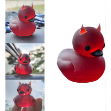 (1pcs) Devil Ducky, Dark Satanic Duck Gothic Gifts, Duck Desktop Decor, Devil Duck Car Dashboard Decoration Accessories, Halloween Gifts