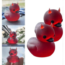 (2pcs) Devil Ducky, Dark Satanic Duck Gothic Gifts, Duck Desktop Decor, Devil Duck Car Dashboard Decoration Accessories, Halloween Gifts