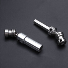 3Pcs Metal Rear Center Drive Shaft CVD Transmission Shaft for 1:12 12428 12423 Silver