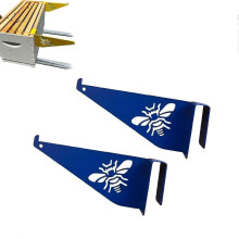 (Blue) 2pcs Beehive Inspection Brackets, Beehive Frame Holder, Stainless Steel Beehive Frame Perch, Bee Hive Stand, Bee Boxes Beekeeping Supplies