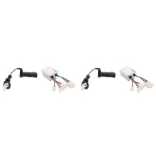 2X 24V 500W Electric Bike Motor Brushed Controller Box with Brush Controller Long Turn Handlebar