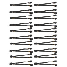 20PCS GPU PCIe 8 Pin Female to Dual 2X 8 Pin(6+2)Male PCI Express Power Adapter Braided Y-Splitter Extension Cable,20cm