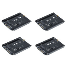 4X Black Case CY B+M Socket 2 M.2 NGFF () SSD to 2.5 Adapter for 2230/2242/2260/2280mm M2 SSD
