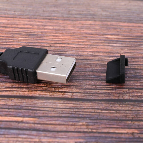 50 Pcs Silicone USB Port Plug Dustproof Plug Stopper Protection Cap Black