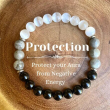 (D0035) Map Stone Bracelet Natural Stone Beaded White Cat Eye Vintage Minimalist Hand Jewelry Unisex Creative Gift