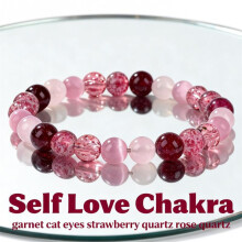 (L2073) Fashionable Pink Strawberry Quartz Garnet Beaded Bracelet for Women Trendy Commute Jewelry Gift