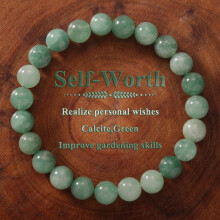 (L1785) Green Jade Stone Beaded Bracelet Natural Crystal Healing Handmade Chakra Bracelet Healing Stones