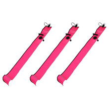 3X 1M Scuba Diving Inflatable SMB Surface Signal Buoy Visibility Float Signal Tube Sausage,Rose Red