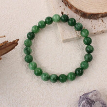 (L0926) Green Agate Amazonite Natural Stone Bracelet Handmade Beaded Anxiety Relief Mood Boosting Jewelry