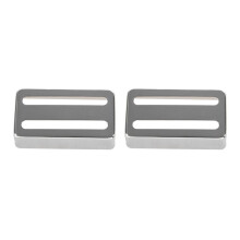 2X Guitar Pickup Cover Accessories 1Pc Durable Guitar Two- Humbucker Pickup Cover for Electric Guitars Parts,Silver