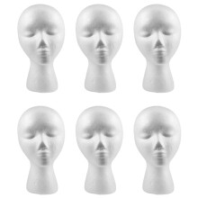 6 Pcs 27.5 x 52cm Dummy / Mannequin Female Foam(Polystyrene) Exhibitor for Cap, Headphones, Hair Accessories