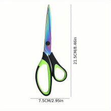 3 Packs Titanium Coated Scissors, 12.7cm Precision Multipurpose Shears, Comfort-Grip for Office Home Sewing Fabric Craft