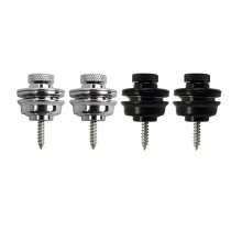 4 Peças de Travas de Segurança para Correia de Guitarra com Cabeça Plana em Metal