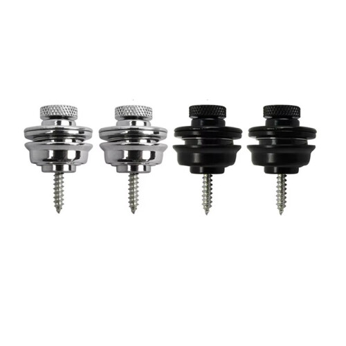 4pcs Guitar Strap Lock Buttons Flat  Heavy Duty Metal Security Straplocks for Guitar