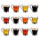 (12) 80ml Glass Espresso Coffee Cups w/ Metal Handle 1