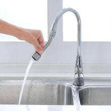 360 Rotating Faucet Extender, Dual Bubble Mode Adjustable Faucet Nozzle for Kitchen Bathroom Sinks, Water Saving Splash Proof, No Tools Required, Comp
