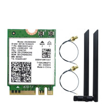 AX200NGW WiFi 6 Card+8DBI Antenna 2.4G/5Ghz 5.2 WiFi Adapter 2974Mbps Wireless Network Card for Win10/11