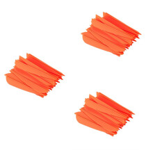 Arrows Vanes 4 Inch Plastic Feather Fletching for DIY Archery Arrows 150 Pack(Orange)