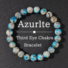 (L1515) K2 Stone Beaded Bracelet Natural Energy Crystals Healing Handmade Jewelry Unisex Stylish Feng Shui