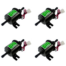 4X Universal 12V Electric Fuel Pump Metal Solid Petrol Inline Fuel Pump Gasoline Transfer Pump 12 Volts HEP-02A