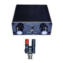 QRP Z-Match Manuell Antennmottagare 3-28 MHz Uppgraderad Version med Koaxial och Balanserad Omkopplare med BNC-Adapter