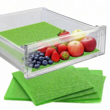 3-Pack Refrigerator Drawer Liners, Fruit and Vegetable Fresh-Keeping Mats, Reusable Non-Slip Fridge Shelf Organizer, 15x11.8 Inch