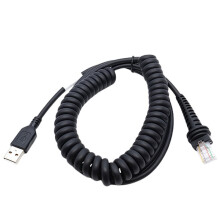 /10ft Coiled USB Cable for Barcode Scanner, Spiral USB Cables