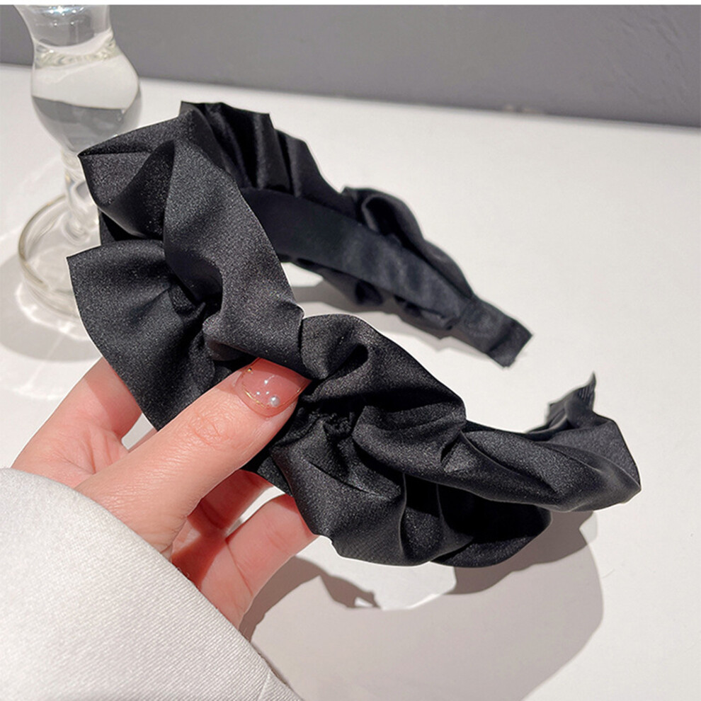 Hue-Grain (Black) French Style Hairband For Women - 50 Char