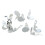 10X BOUCLE D'OREILLE CLIP SUPPORT A COLLER 10MM PLAQUE 1