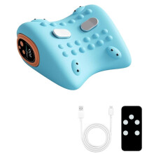 Neck Massage Pillow, EMS Pulse/Vibration/Heating, with Remote Control, Electric Cervical Traction Pillow B