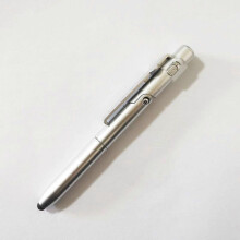 (sliver) New multi-functional four-in-one toy folding lamp pen, phone stand, LED light, touchscreen ballpoint pen