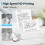 Portable A4 Thermal Printer Inkless for Office Photo PDF Document Memo Stencil Printing White 4