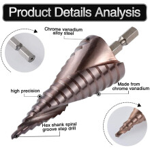 3X M35 HSS Co Step Drill Bit Cobalt Cone Drill Bits 4-32mm Wood Stainless Steel Metal Hole Saw Tool Set Hex
