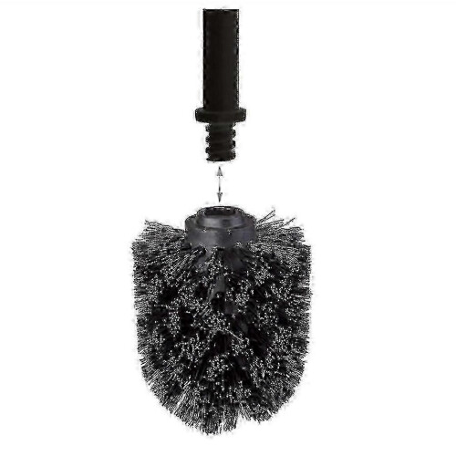 (5pcs, black) 6pcs White Toilet Brush Heads - 8cm Diameter Replacement Brushes