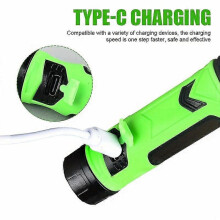 (Black) Rechargeable LED Neck Lamp with Dual Lights, Flexible Strap, Magnetic Base, Zoom Function, 2 Modes for Reading, Running, Camping