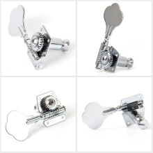 16Pcs Guitar Tuning Pegs Electric Bass Tuner Peg Guitar Open Gear Tuning Pegs Machine Heads Silver